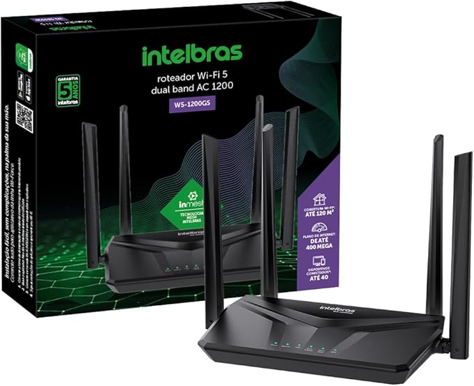 Roteador Wi-fi W5 1200GS Preto